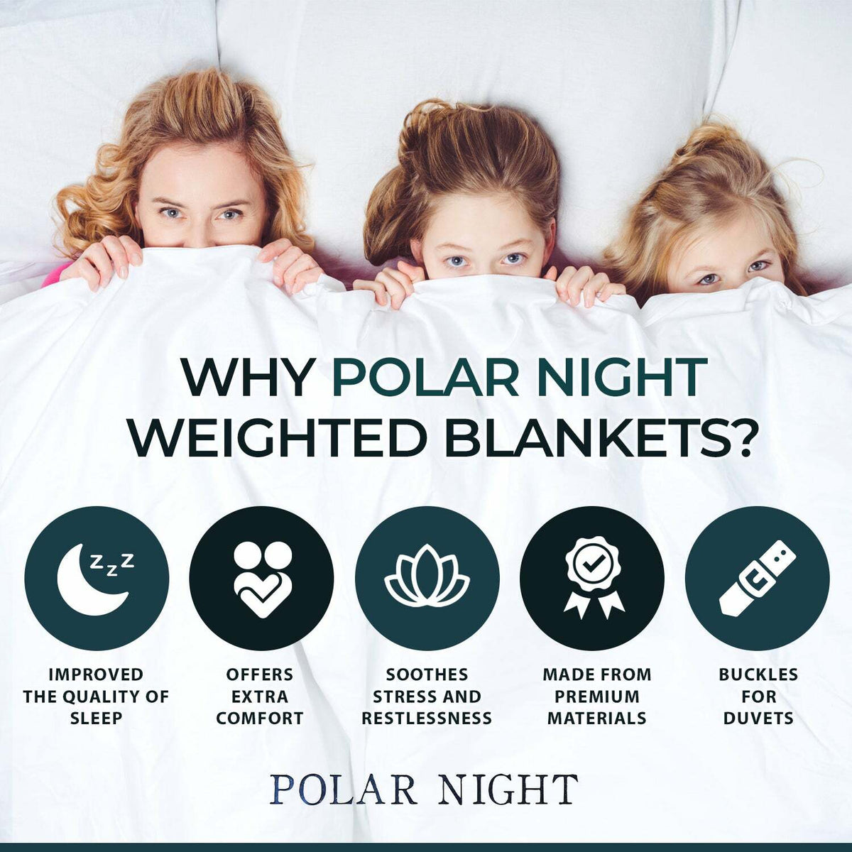 
              Polar Night Weighted Blanket 5-13kg, 150x200cm